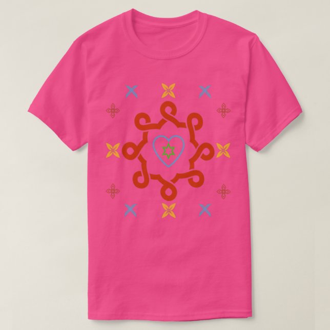 T-shirt Curling à forme fleurie (Design devant)