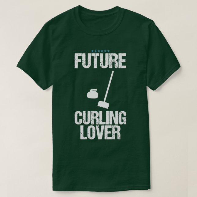 T-shirt Curling Amant Drôle Design Pour Cadeau 5 (Design devant)