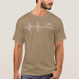 T-shirt Curling Battement de coeur Curler Sports d'hiver