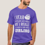 T-shirt Curling Curler Broom Precision Sport Rink Curling<br><div class="desc">Curling Curler Broom Precision Sport Rink Curling (31)  .You love winter sports and especially Curling and enjoy sliding Curling stones into the house and sweeping the surface of the ice with the Curling Broom? Then this cool Curler design is a great eye catcher for all Curling moms and dads.</div>