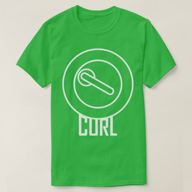 T-shirt Curling Curling Rock Graphic (Design devant)