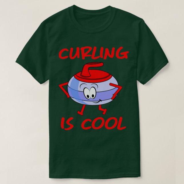 T-shirt Curling curling tournage glace patinoire boucles c (Design devant)