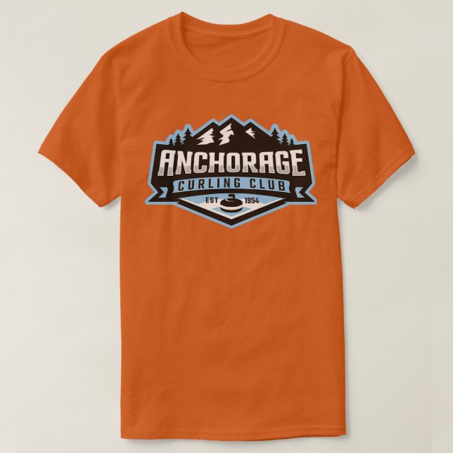 T-shirt Curling d'ancrage (Design devant)