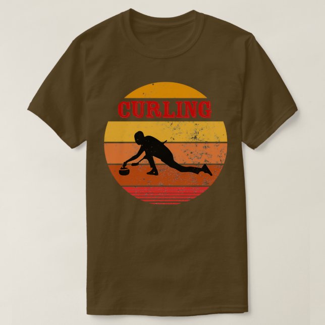 T-shirt curling de curling d'amour 3 (Design devant)