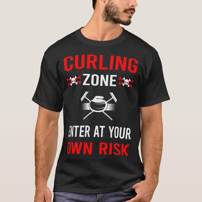 T-shirt Curling de zone à risque (Devant)