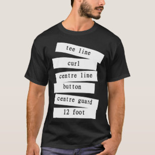 T-shirt Curling design à rayures modernes