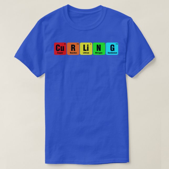 T-shirt Curling Élémentaire Tableau Périodique Funny Curli (Design devant)