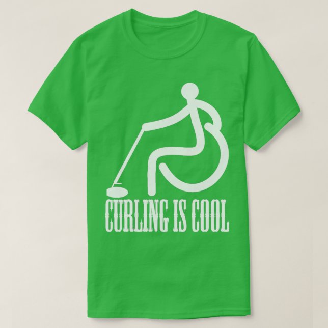 T-shirt Curling Est Paralympique De Jour Cool Curling Chem (Design devant)