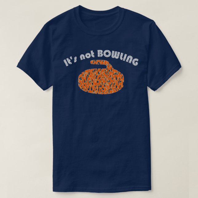 T-shirt Curling et non bowling (Design devant)
