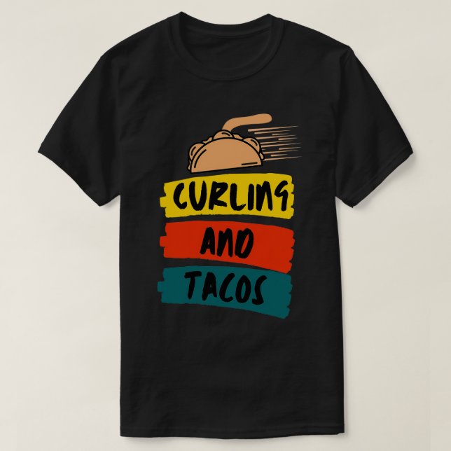 T-shirt Curling Et Tacos Drôle 2 (Design devant)