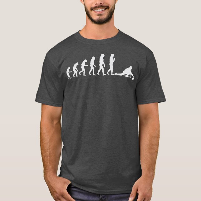 T-shirt Curling Évolution Cute Curler Joueur Hiver (Devant)