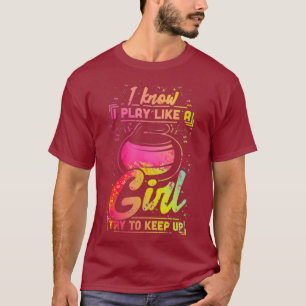 T-shirt Curling Femmes Cadeau Pierre Fer Équipe Jouer comm