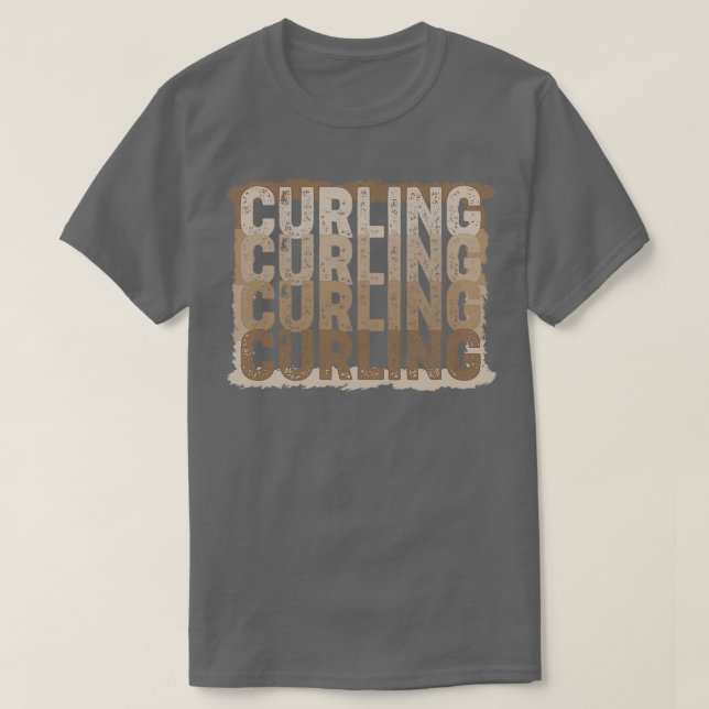 T-shirt curling glace sports d'hiver cadeau 1 (Design devant)