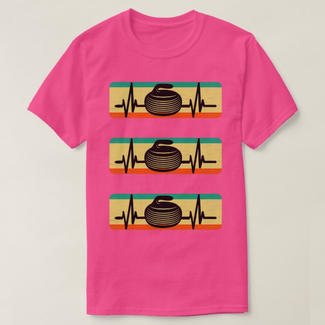 T-shirt Curling Heartbeat Pack désorganisé (Design devant)