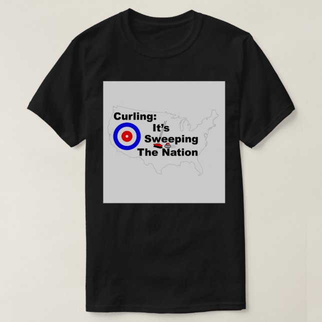T-shirt Curling Itx27 balayant la nation (Design devant)