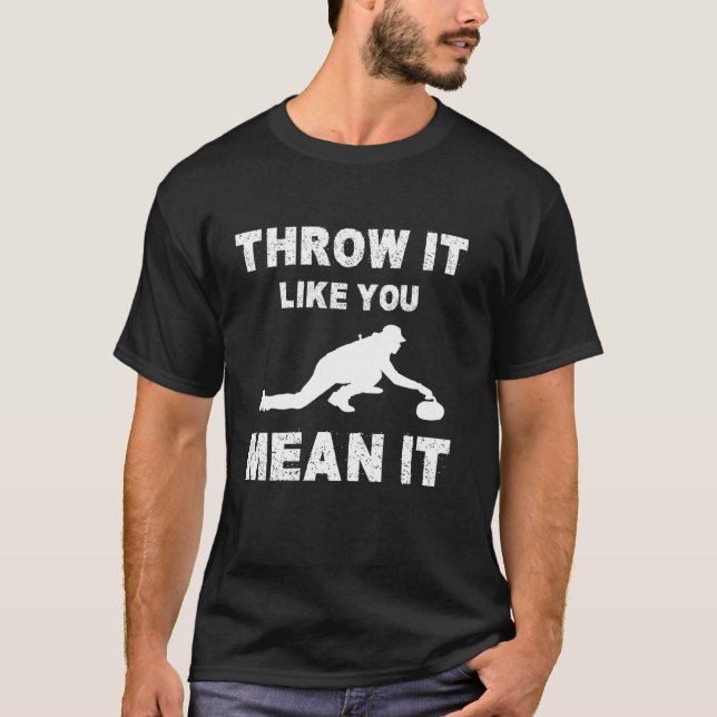 T-shirt Curling Lancer comme vous le pensez (Devant)