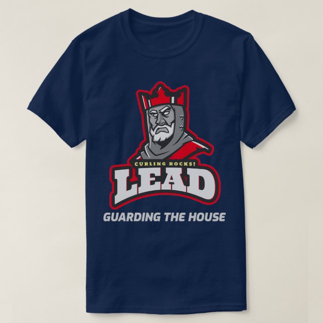 T-shirt Curling LeadsGuarding House BLK (Design devant)