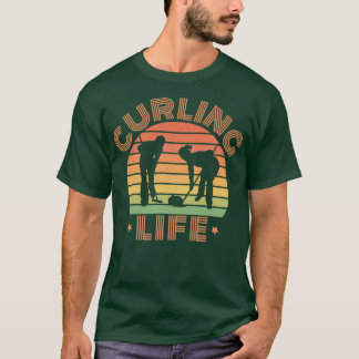 T-shirt Curling Life Vintage Sports d'hiver