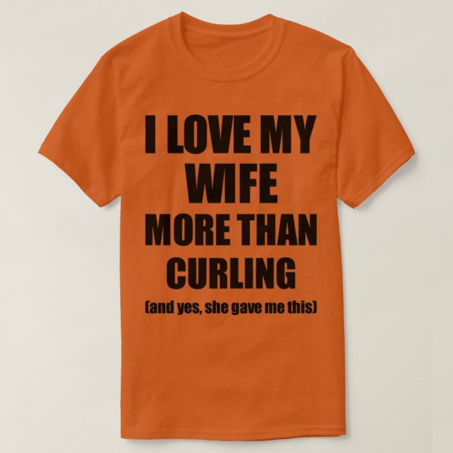 T-shirt Curling Mari Drôle Valentine Idée Cadeau Pour Mon  (Design devant)