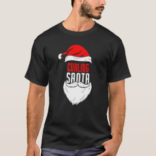 T-shirt Curling Père Noël Noël Vacances Curling