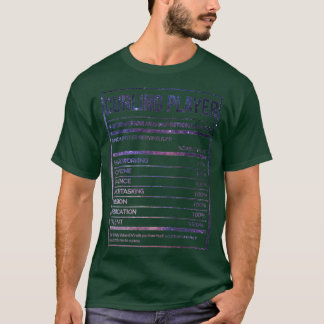 T-shirt Curling Player Funny Curling Nutrition Étiquette 1