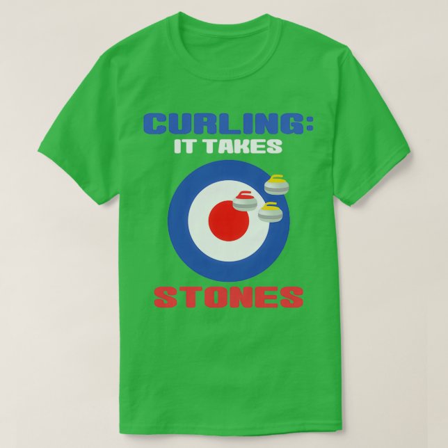 T-shirt Curling prend des pierres Curling jeu de curling (Design devant)