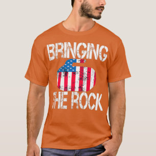 T-shirt Curling Rock US Flag Stone Curler pour Curling