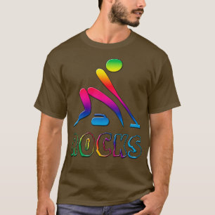 T-shirt Curling Rocks Rainbow Curler Cadeau