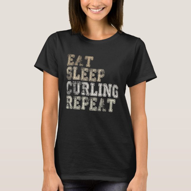 T-shirt Curling saying outfit curling curling player (Devant)
