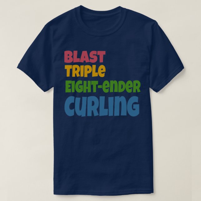 T-shirt Curling Sport Cadeaux Ventilateur Équipe Idée Cade (Design devant)