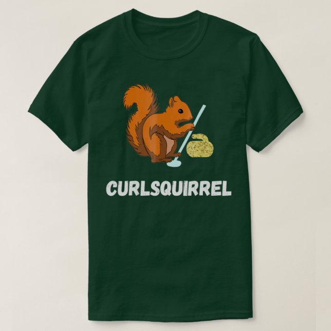 T-shirt Curling Squirrel Curler Roden Winer Spor (Design devant)