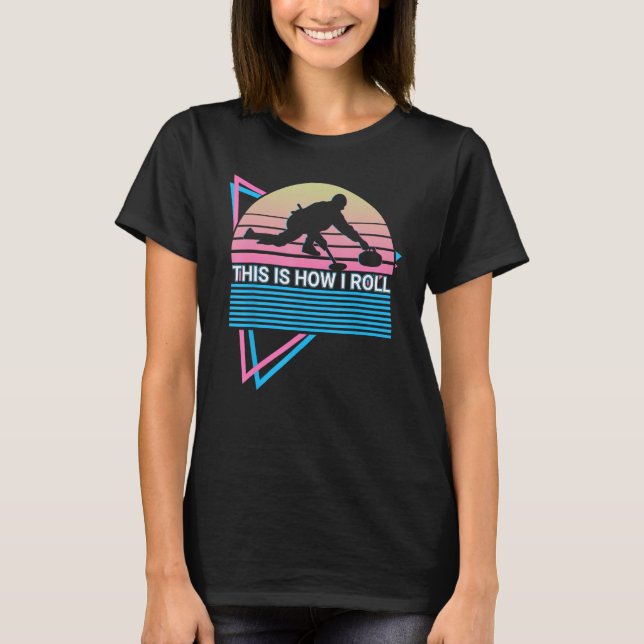 T-shirt Curling Stone Curling Player Retro C'Est Comme Ça  (Devant)