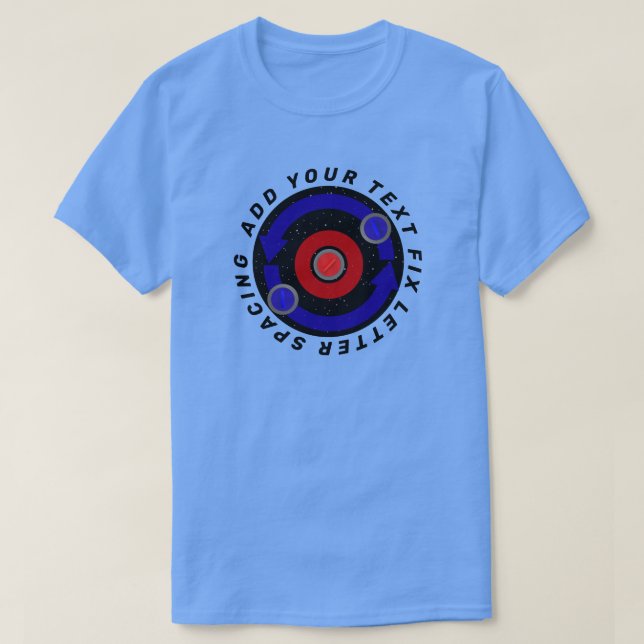 T-shirt Curling Stone qui roule comme l'orbite de la Terre (Design devant)