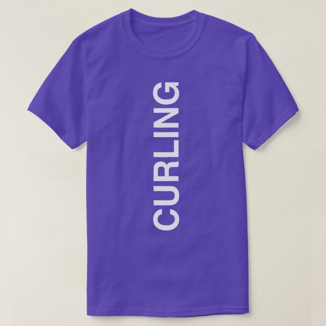 T-shirt Curling texte vertical Curling pour les curling (Design devant)