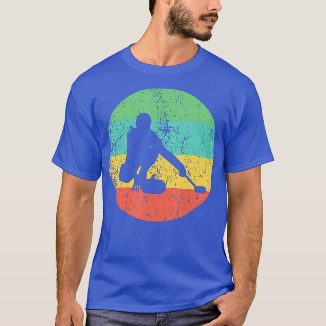T-shirt Curling Vintage Retro Curler (Devant)