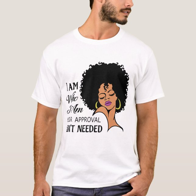 T-shirt Curly de la Reine Noire Naturel Afro Africain (Devant)