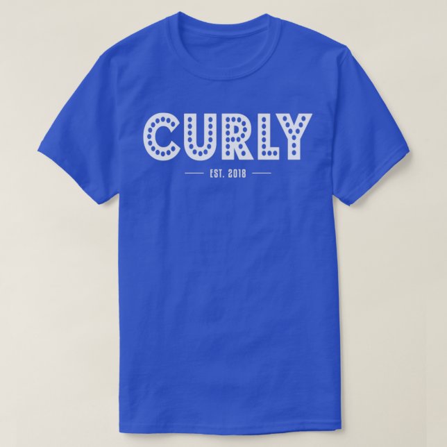 T-shirt Curly Est 2018 Coiffeuse (Design devant)