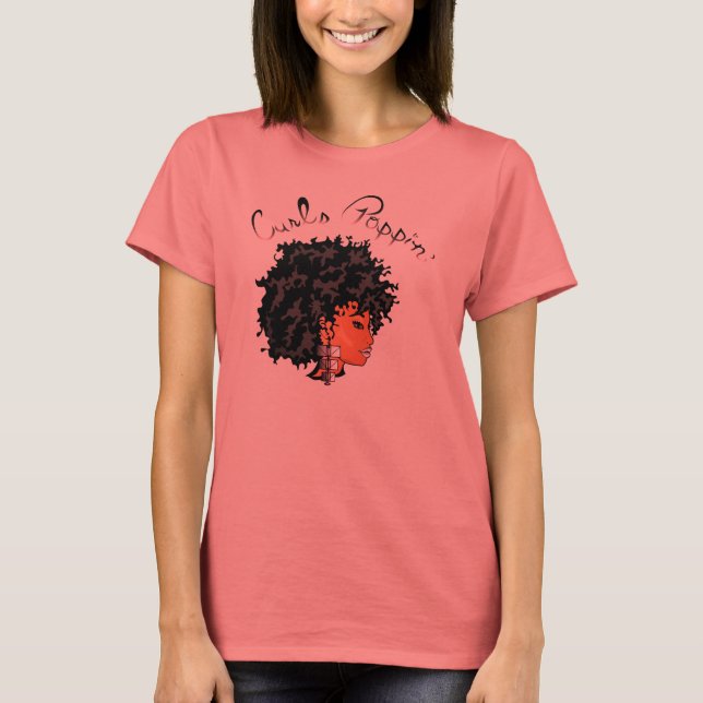 T-shirt CURLZ "LIZA CURLS POPPIN" (Devant)