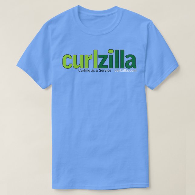 T-shirt Curlzilla Curling comme logo de service (Design devant)