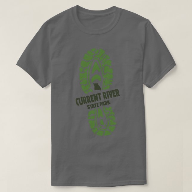 T-shirt Current River State Park Missouri MO Hiking Boot (Design devant)