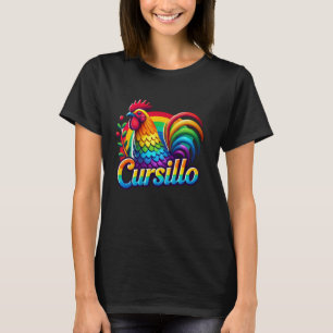 T-shirt Cursillo DeColores Coq Arc-en-Ciel Catholique 5
