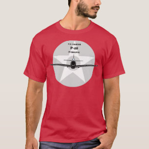 T-shirt Curtiss P40 Warhawk chasseur 2ÈME GUERRE MONDIALE