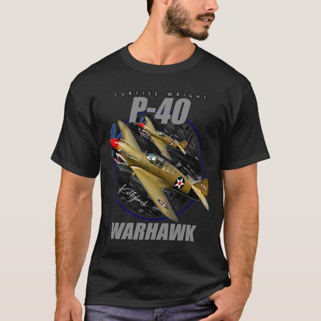 T-shirt Curtiss P-40 Warhawk USAF 2ÈME GUERRE MONDIALE Fig (Devant)
