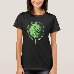 T-shirt Cuss Golf Ball Crazy Golfing Humour Thématique Spo