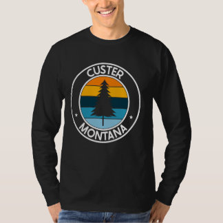T-shirt Custer Montana MT USA City Pride Retro Sunset