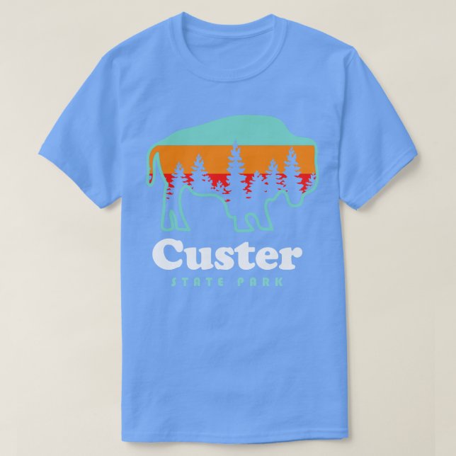 T-shirt Custer State Park Bison South Dakota Camping (Design devant)