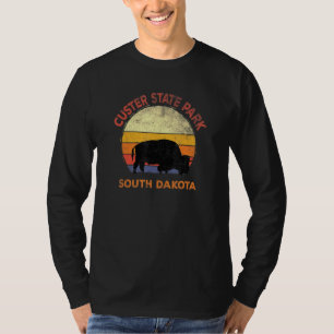 T-shirt Custer State Park South Vintage Buffalo Retro Suns