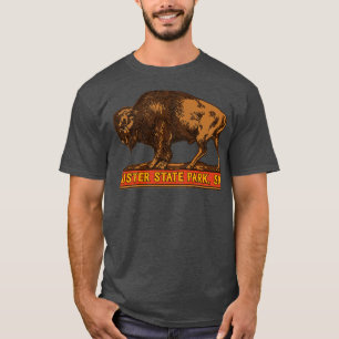 T-shirt Custer State Park Vintage Buffalo Souvenir