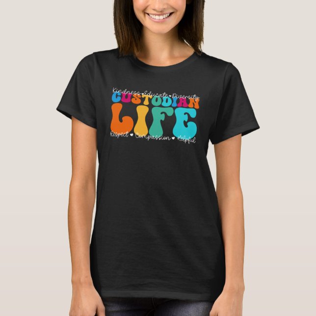 T-shirt Custodian Life Appreciation Week Back to School (Devant)