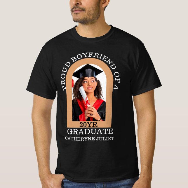 T-shirt Custom Arch Photo fière copine graduation (Devant)